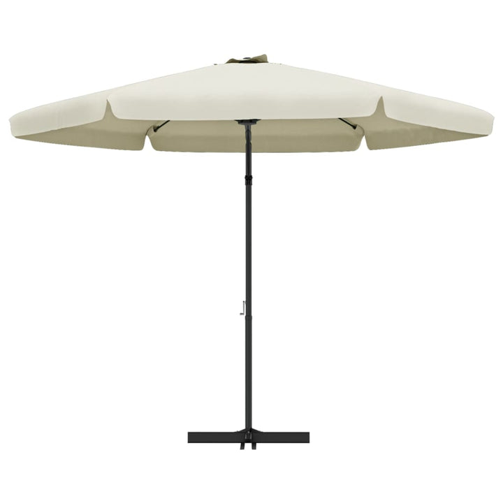 parasol med stålstang 300 cm sandhvid