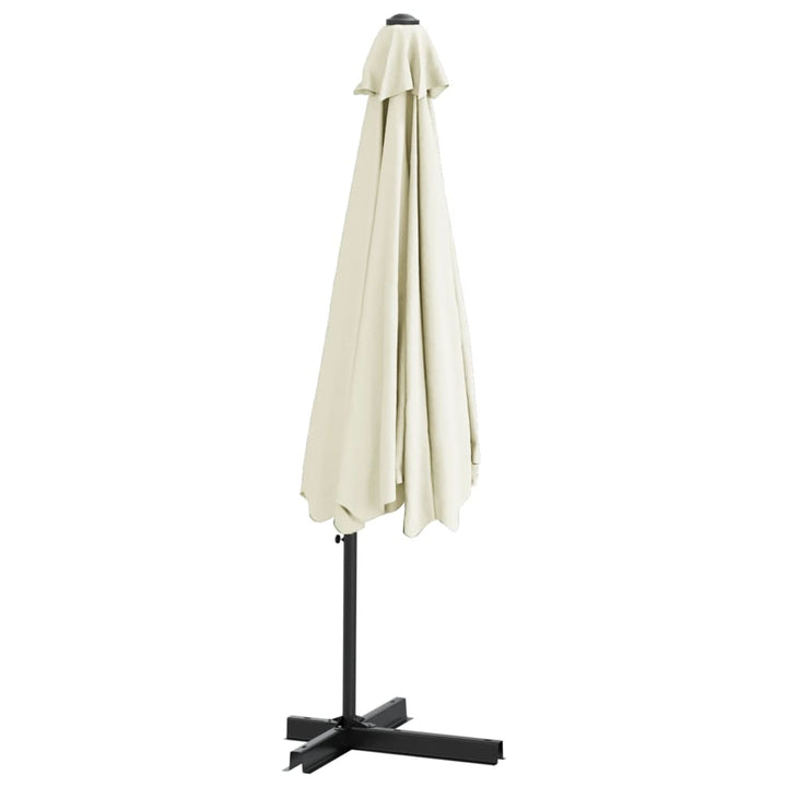 parasol med stålstang 300 cm sandhvid