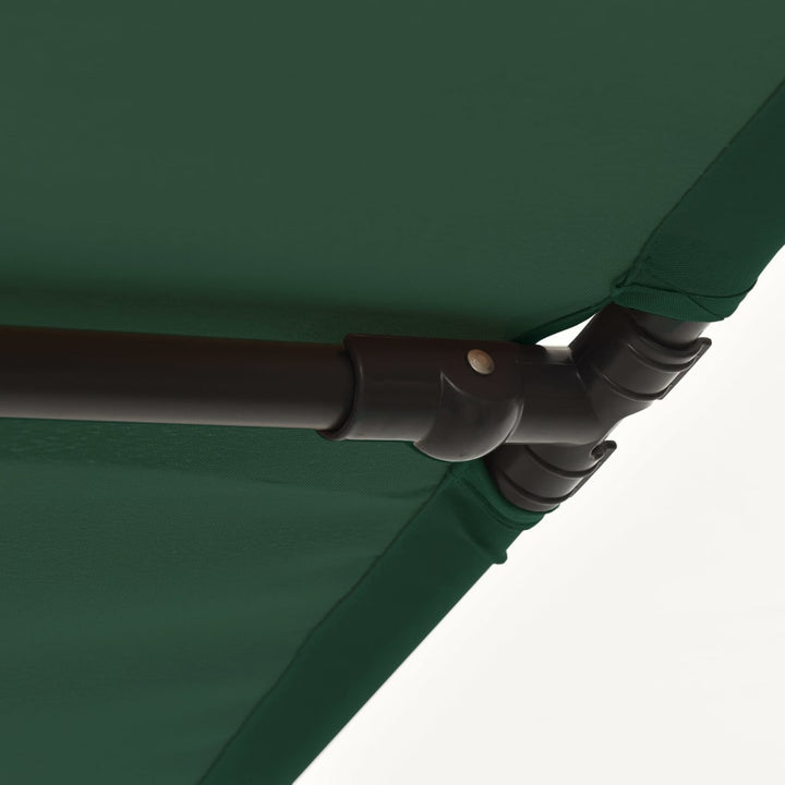 haveparasol med aluminiumstang 180x110 cm grøn