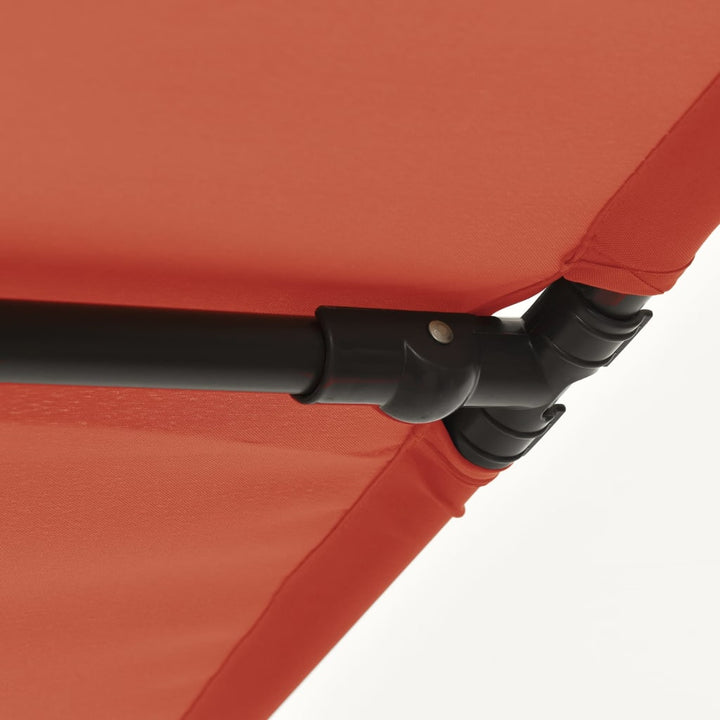 haveparasol med aluminiumstang 180x110 cm terracotta