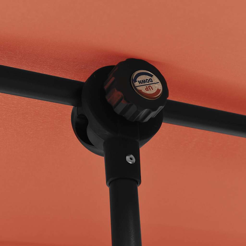 haveparasol med aluminiumstang 2x1,5 m terracotta