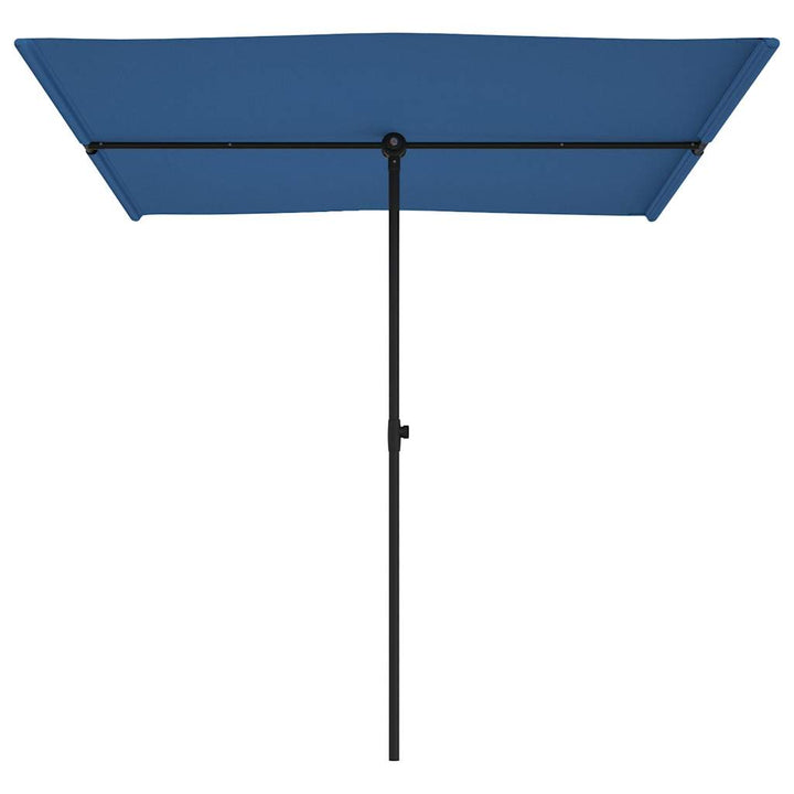 haveparasol med aluminiumstang 2x1,5 m azurblå