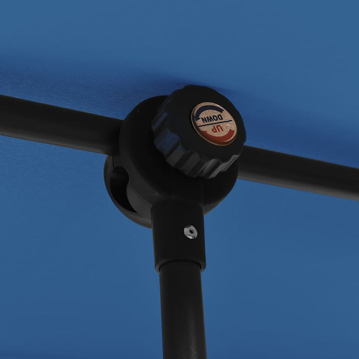 haveparasol med aluminiumstang 2x1,5 m azurblå