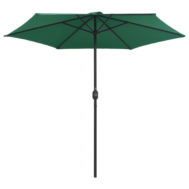 haveparasol med aluminiumstang 270x246 cm grøn