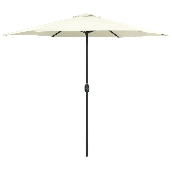 parasol med aluminiumsstang 270x246 cm sandhvid