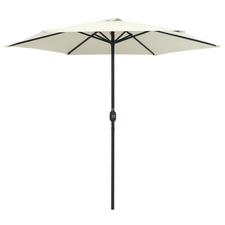 parasol med aluminiumsstang 270x246 cm sandhvid
