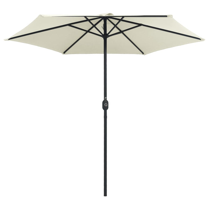 parasol med aluminiumsstang 270x246 cm sandhvid