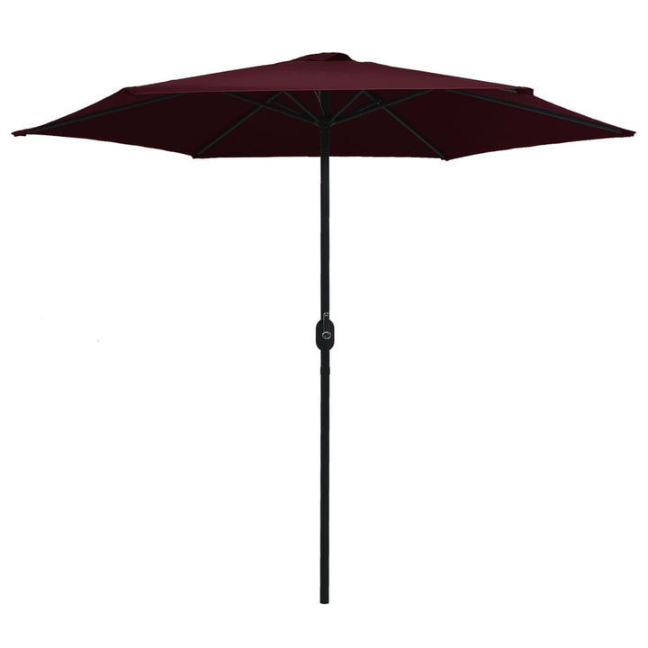 haveparasol med aluminiumstang 270x246 cm bordeauxrød