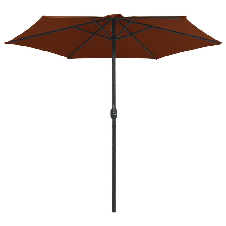 parasol med aluminiumsstang 270x246 cm terrakotta