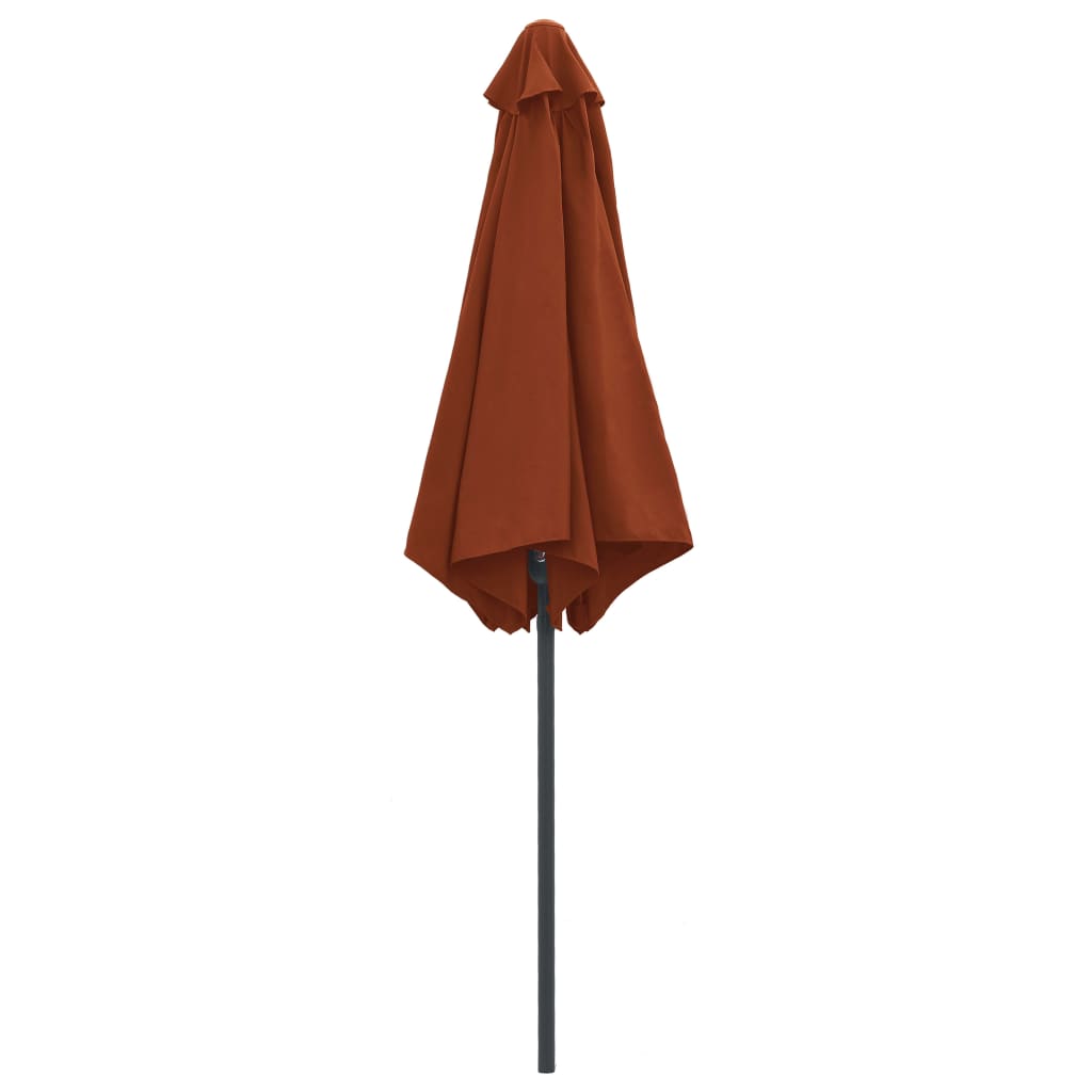 parasol med aluminiumsstang 270x246 cm terrakotta
