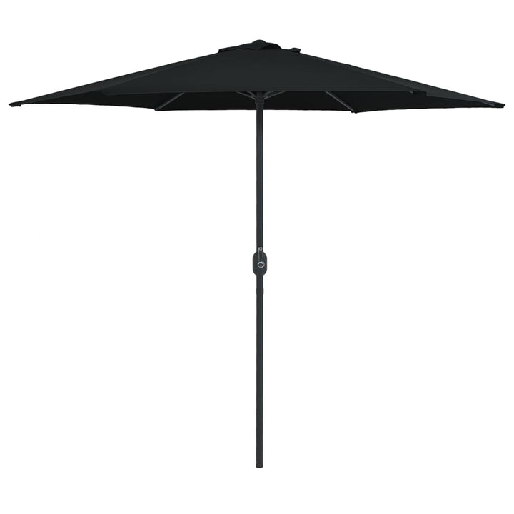 haveparasol med aluminiumstang 270x246 cm sort