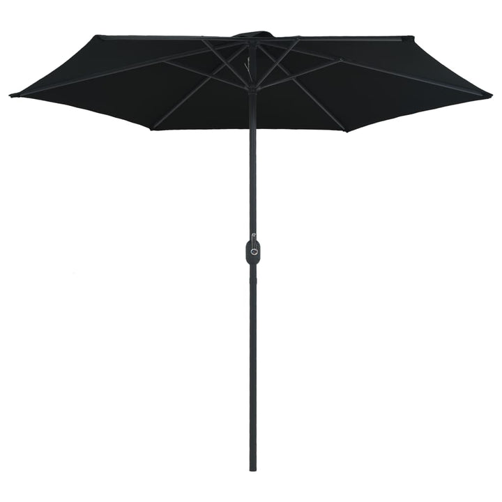 haveparasol med aluminiumstang 270x246 cm sort