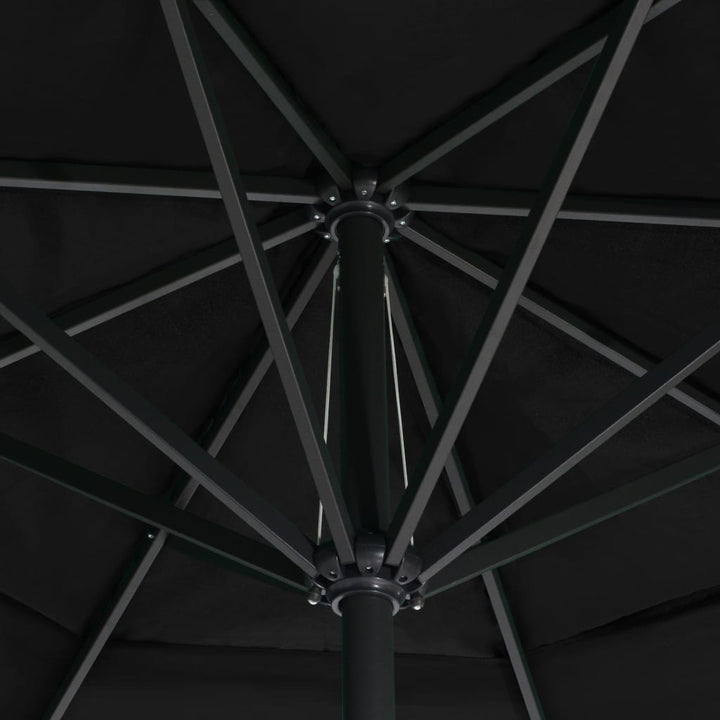 haveparasol med aluminiumstang 500 cm sort