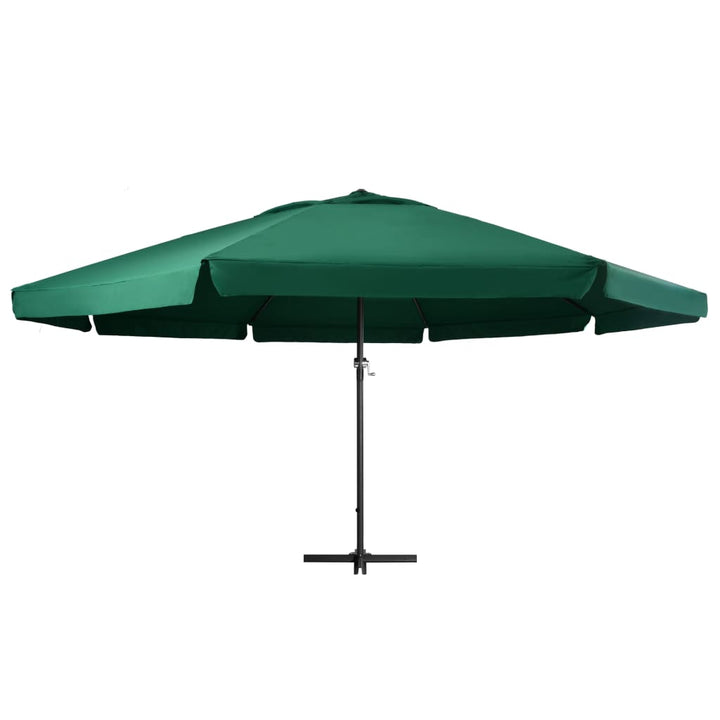 haveparasol med aluminiumstang 600 cm grøn