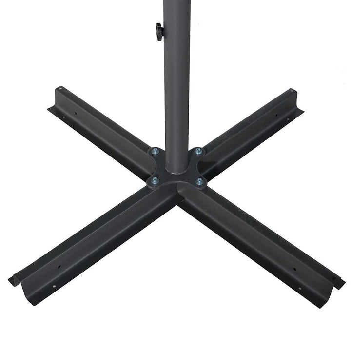 haveparasol med aluminiumstang 600 cm gråbrun