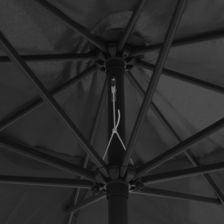 parasol 390 cm metalstang antracitgrå