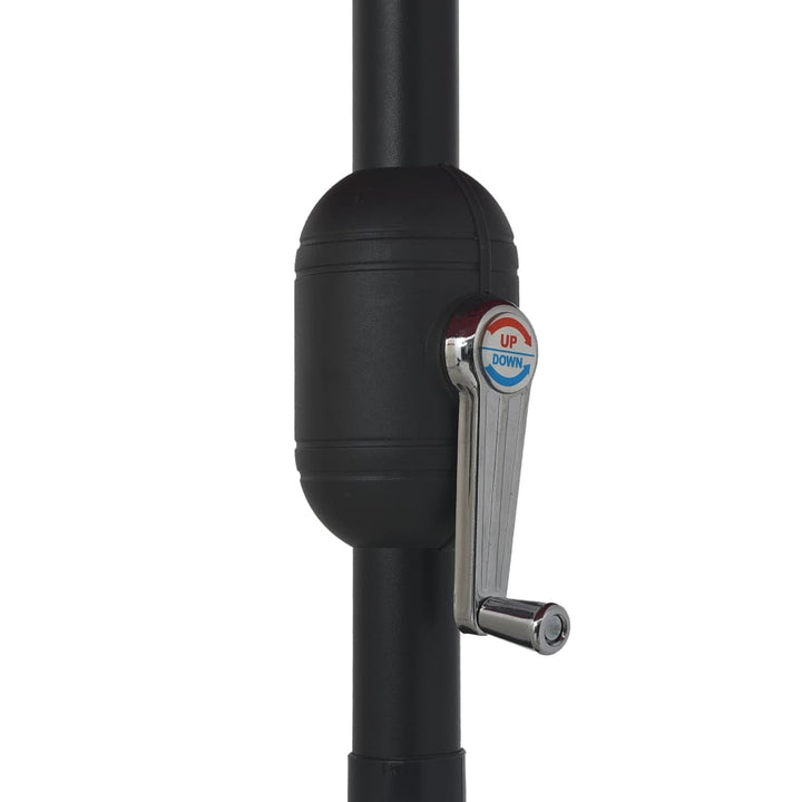 parasol med metalstang 390 cm gråbrun
