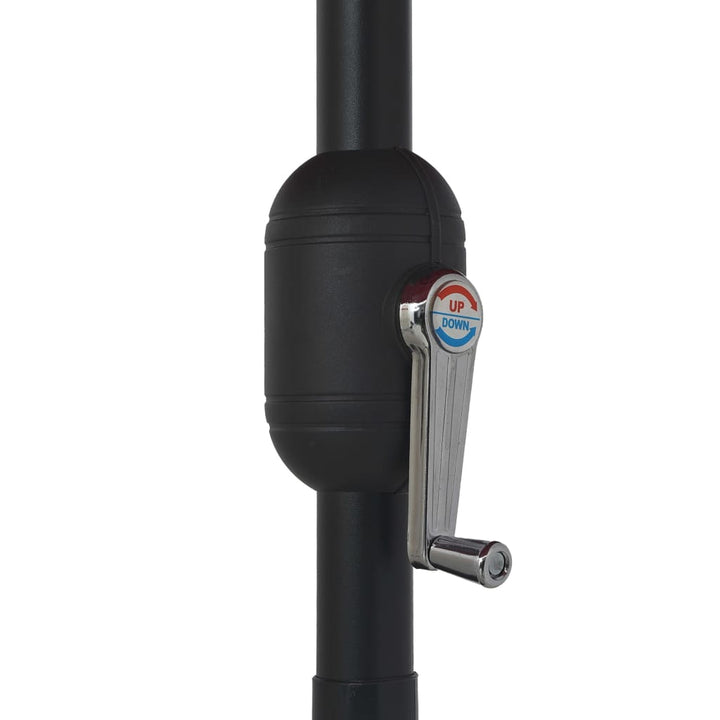 parasol med metalstang 390 cm terrakotta
