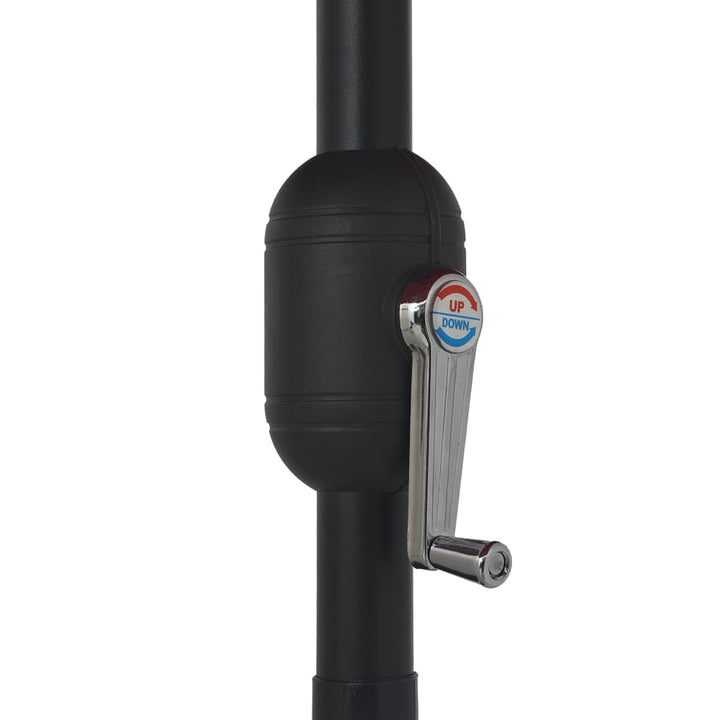 parasol med metalstang 390 cm azurblå
