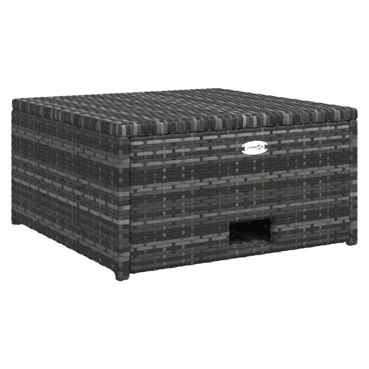 haveloungesæt 4 dele med hynder polyrattan grå