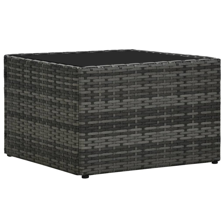 haveloungesæt 5 dele med hynder polyrattan grå