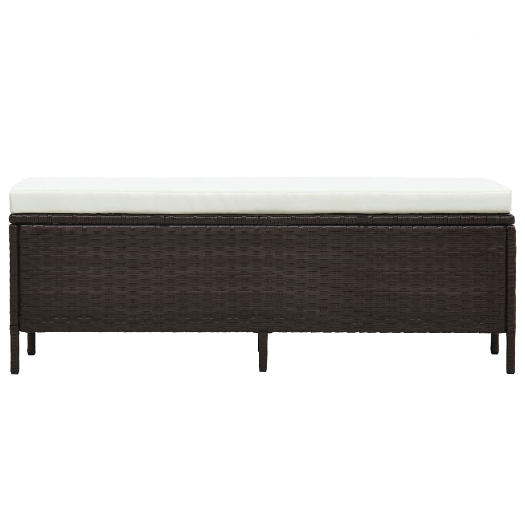 haveloungesæt 3 dele med hynder polyrattan brun