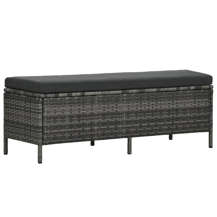 haveloungesæt 3 dele med hynder polyrattan grå