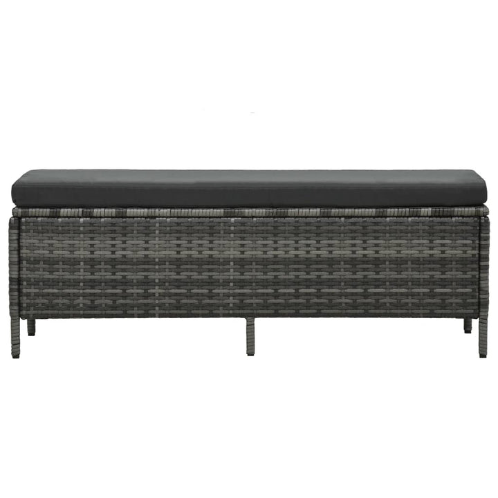 haveloungesæt 3 dele med hynder polyrattan grå