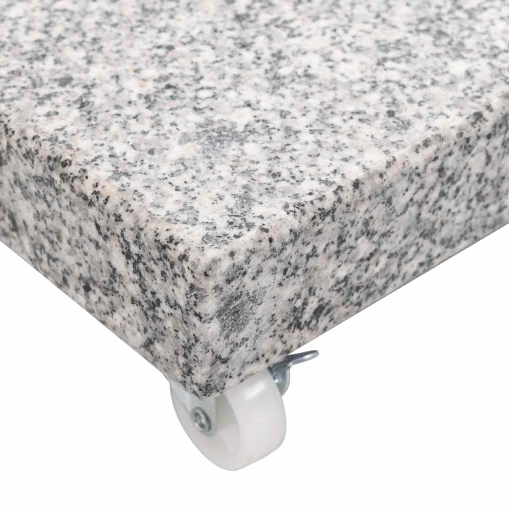 parasolfod 30 kg granit firkantet grå