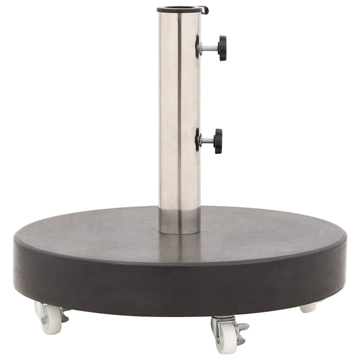 parasolfod granit 30 kg rund sort