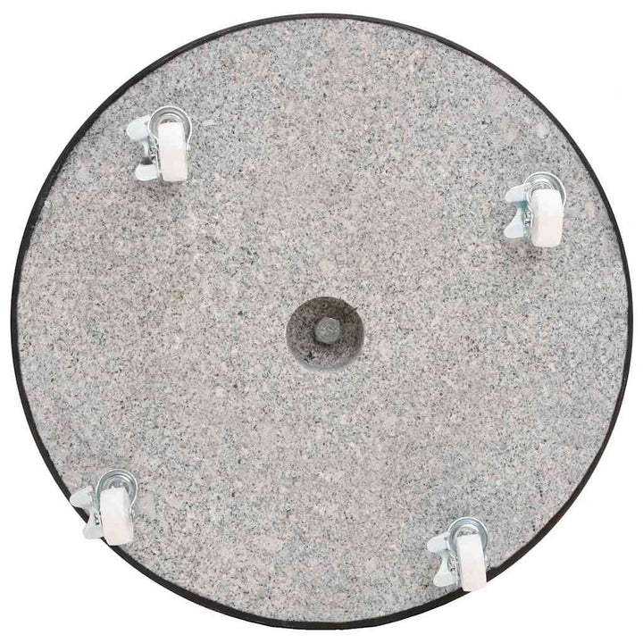 parasolfod granit 30 kg rund sort