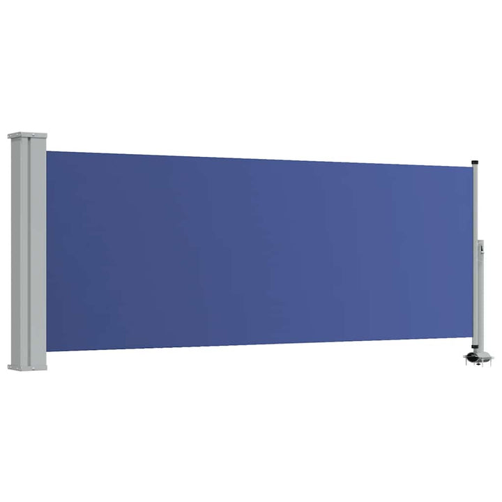sammenrullelig sidemarkise til terrassen 100 x 300 cm blå