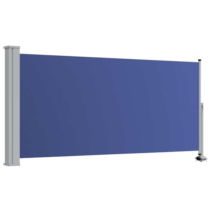 sammenrullelig sidemarkise til terrassen 120 x 300 cm blå