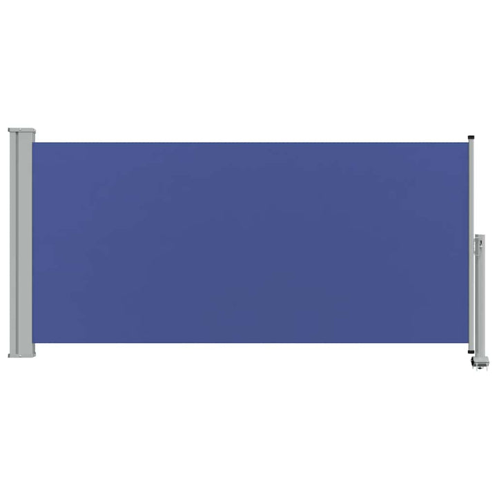sammenrullelig sidemarkise til terrassen 120 x 300 cm blå