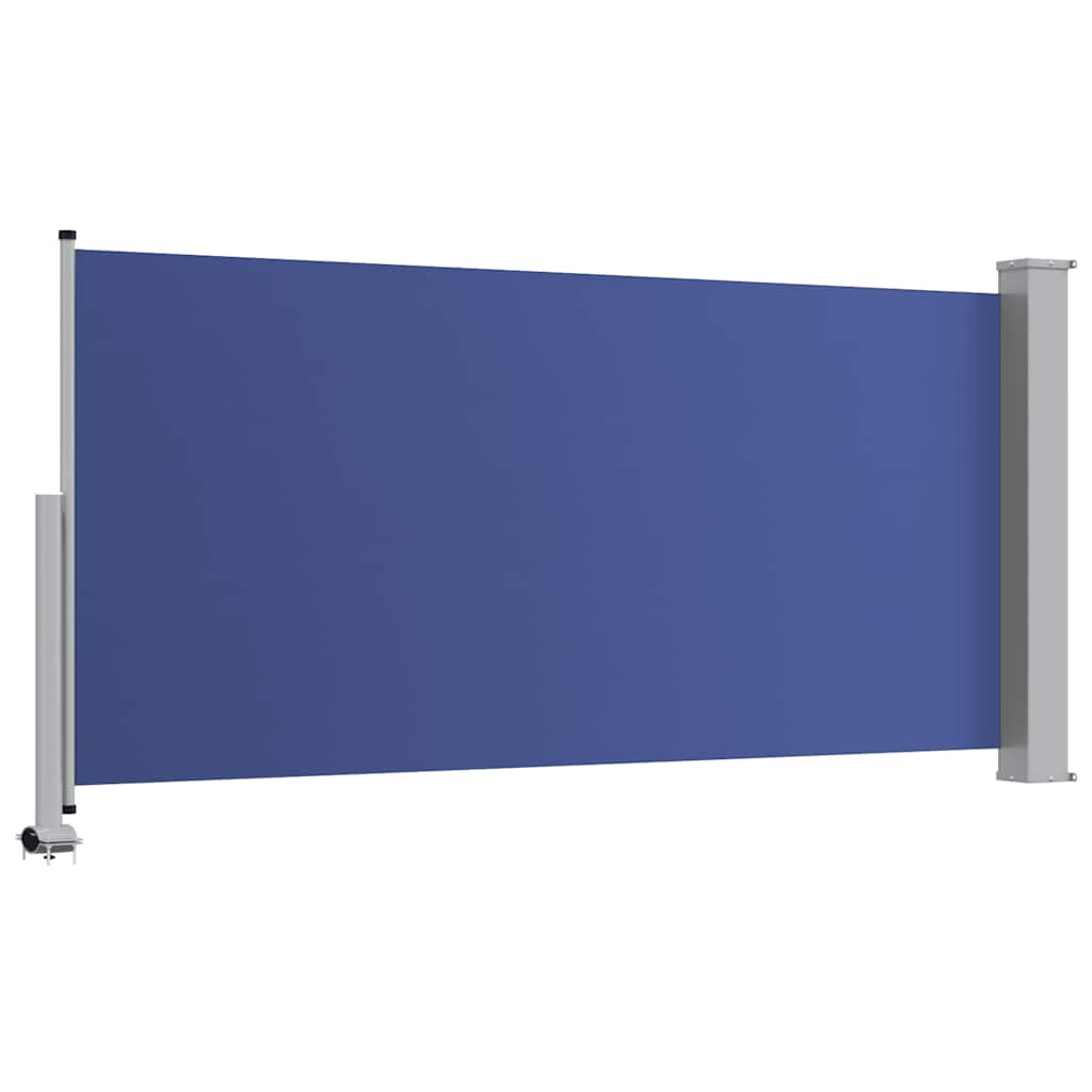sammenrullelig sidemarkise til terrassen 120 x 300 cm blå