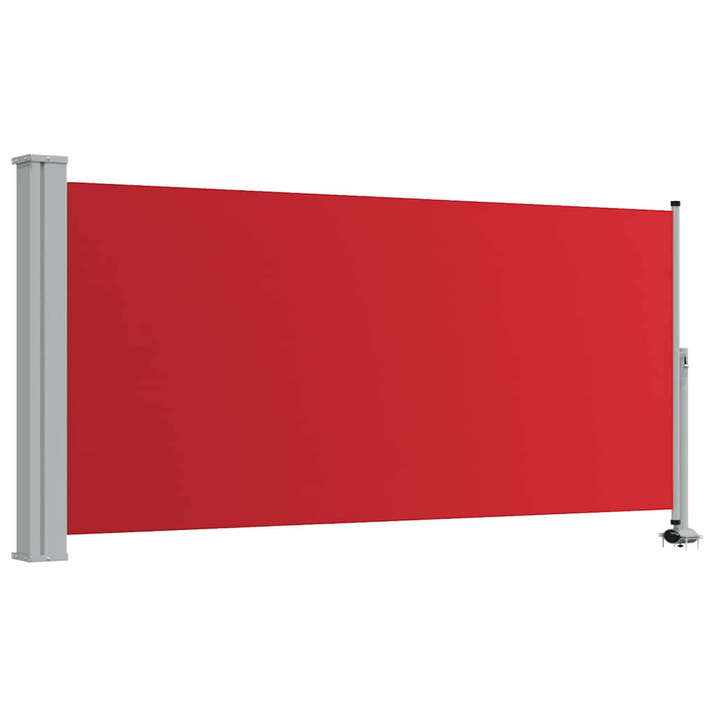 sammenrullelig sidemarkise til terrassen 120 x 300 cm rød