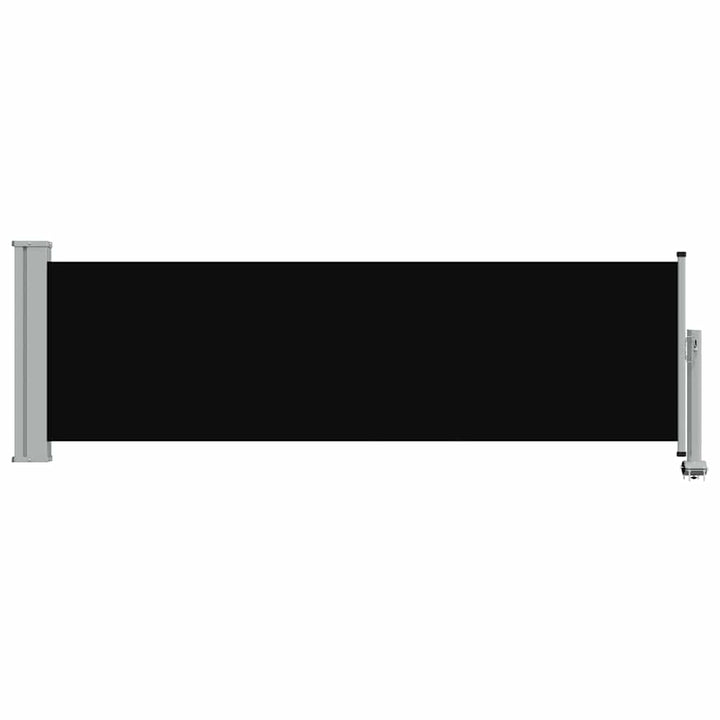 sammenrullelig sidemarkise 80x300 cm sort
