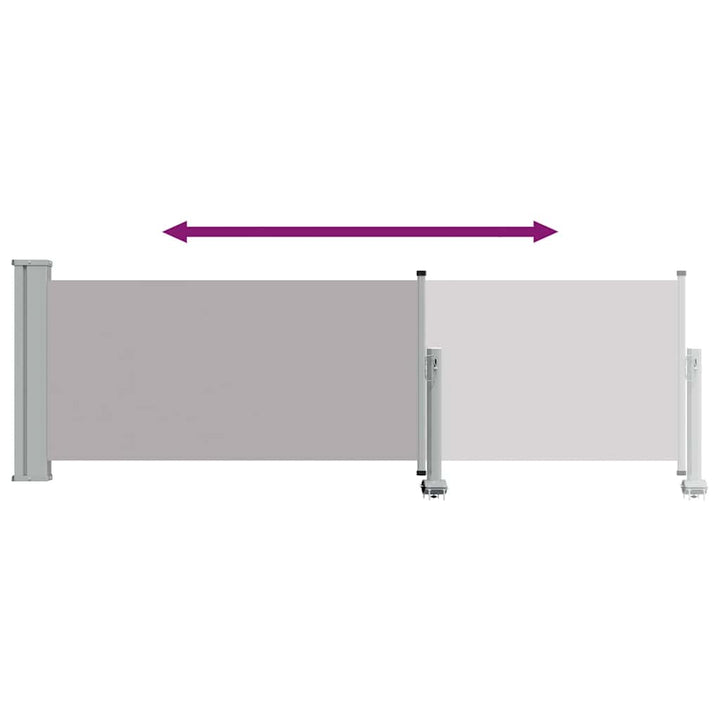 sammenrullelig sidemarkise til terrassen 80 x 300 cm grå