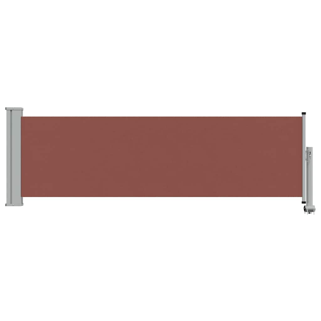 sammenrullelig sidemarkise til terrassen 80 x 300 cm brun