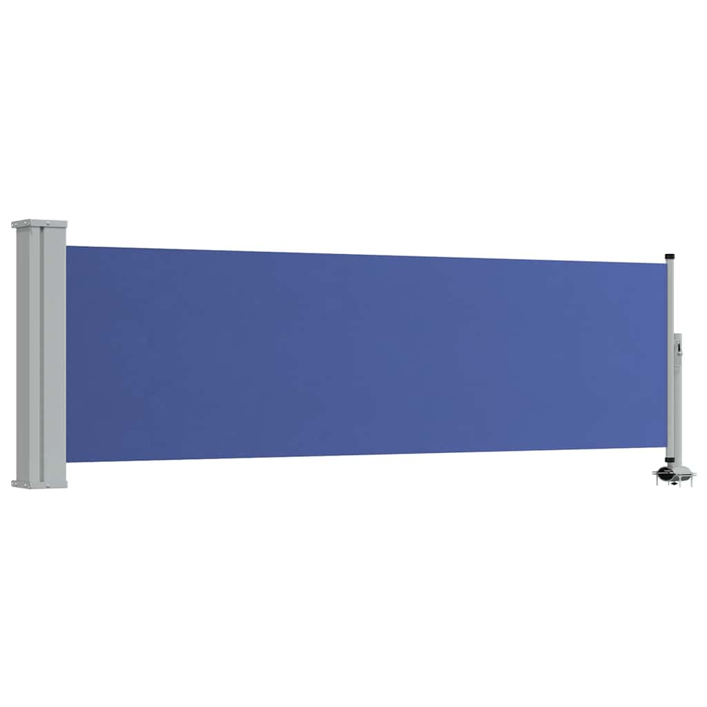 sammenrullelig sidemarkise til terrassen 80 x 300 cm blå