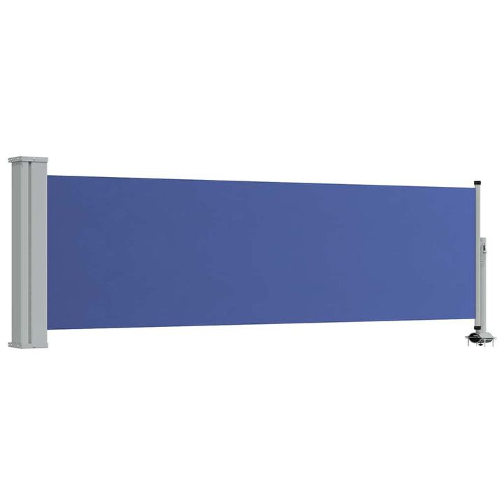 sammenrullelig sidemarkise til terrassen 80 x 300 cm blå