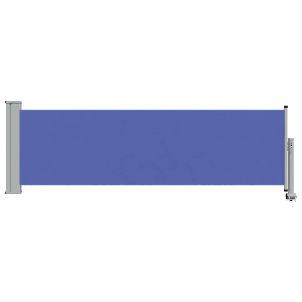 sammenrullelig sidemarkise til terrassen 80 x 300 cm blå