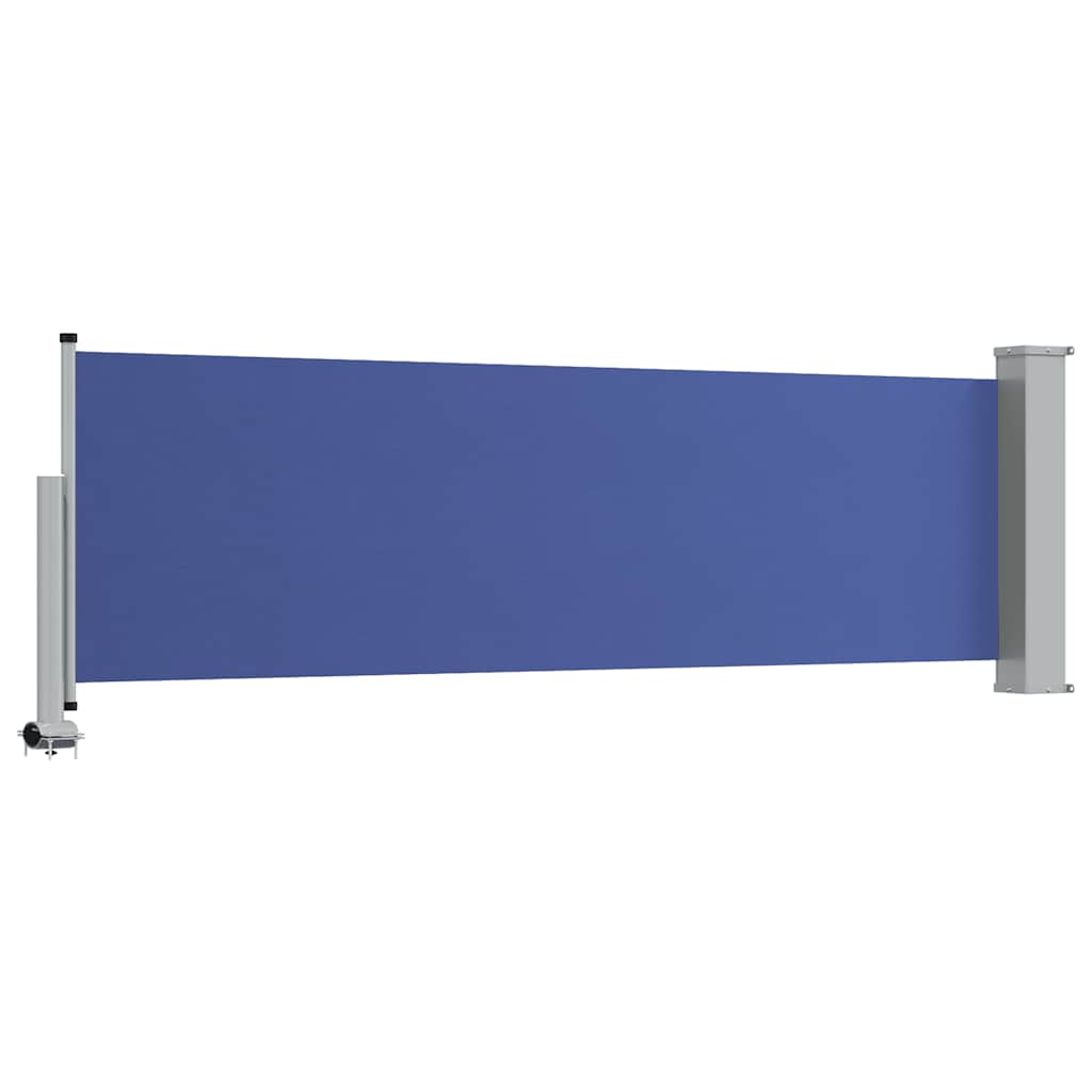 sammenrullelig sidemarkise til terrassen 80 x 300 cm blå
