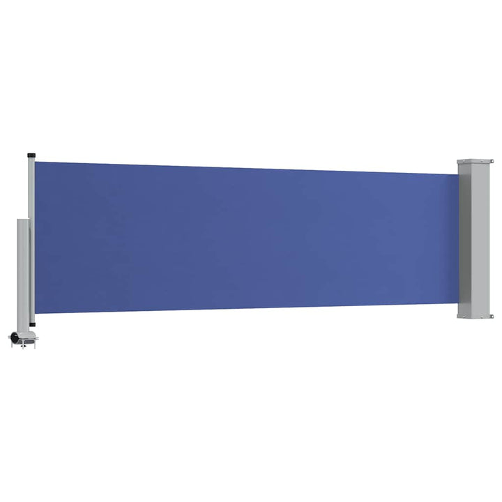 sammenrullelig sidemarkise til terrassen 80 x 300 cm blå