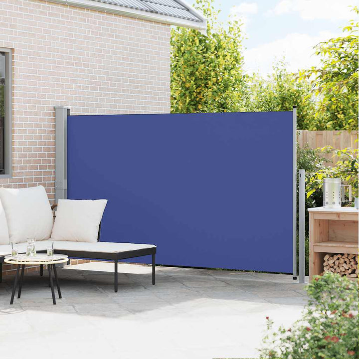 sammenrullelig sidemarkise til terrassen 170 x 300 cm blå