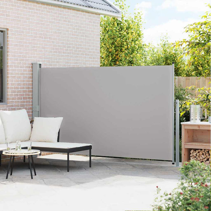 sammenrullelig sidemarkise til terrassen 170 x 300 cm grå