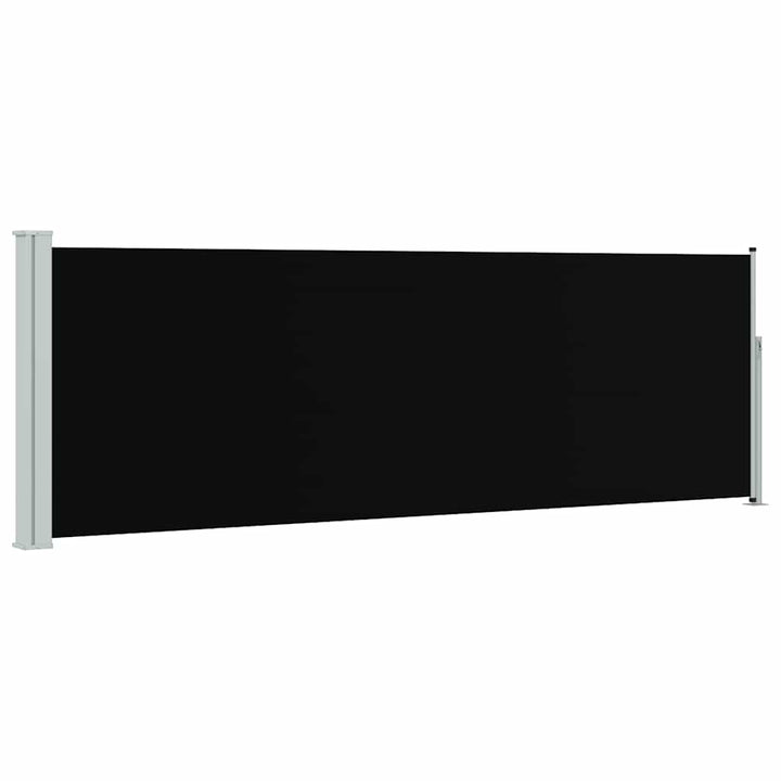 sammenrullelig sidemarkise til terrassen 100 x 300 cm sort