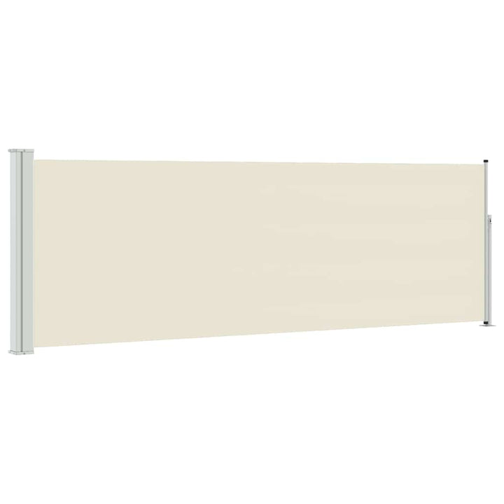 sammenrullelig sidemarkise til terrassen 100x300 cm cremefarvet