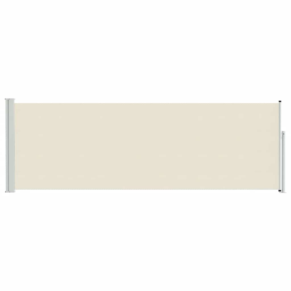 sammenrullelig sidemarkise til terrassen 100x300 cm cremefarvet