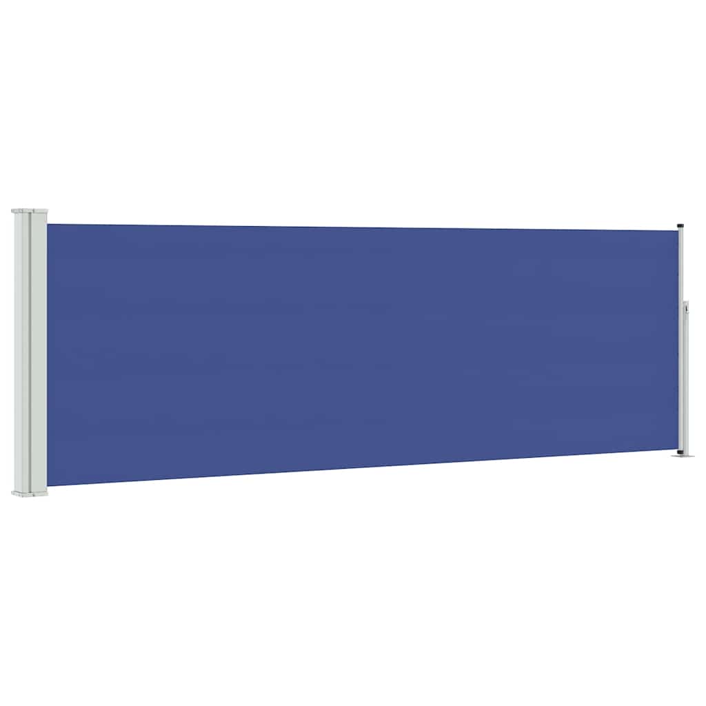 sammenrullelig sidemarkise til terrassen 100 x 300 cm blå